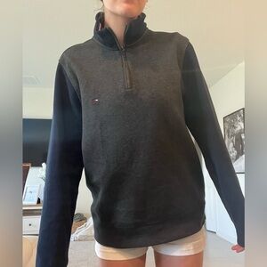 Tommy Hilfiger Charcoal & Navy Half-Zip Sweatshirt